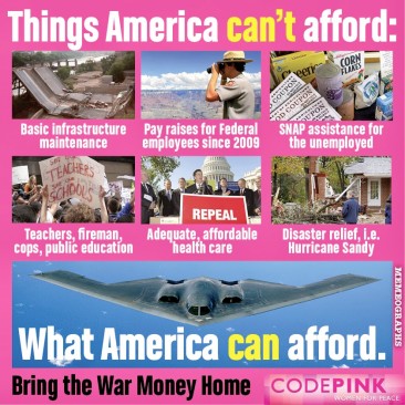 Code Pink and & National Priorities Project: Shareable Image Contest!
