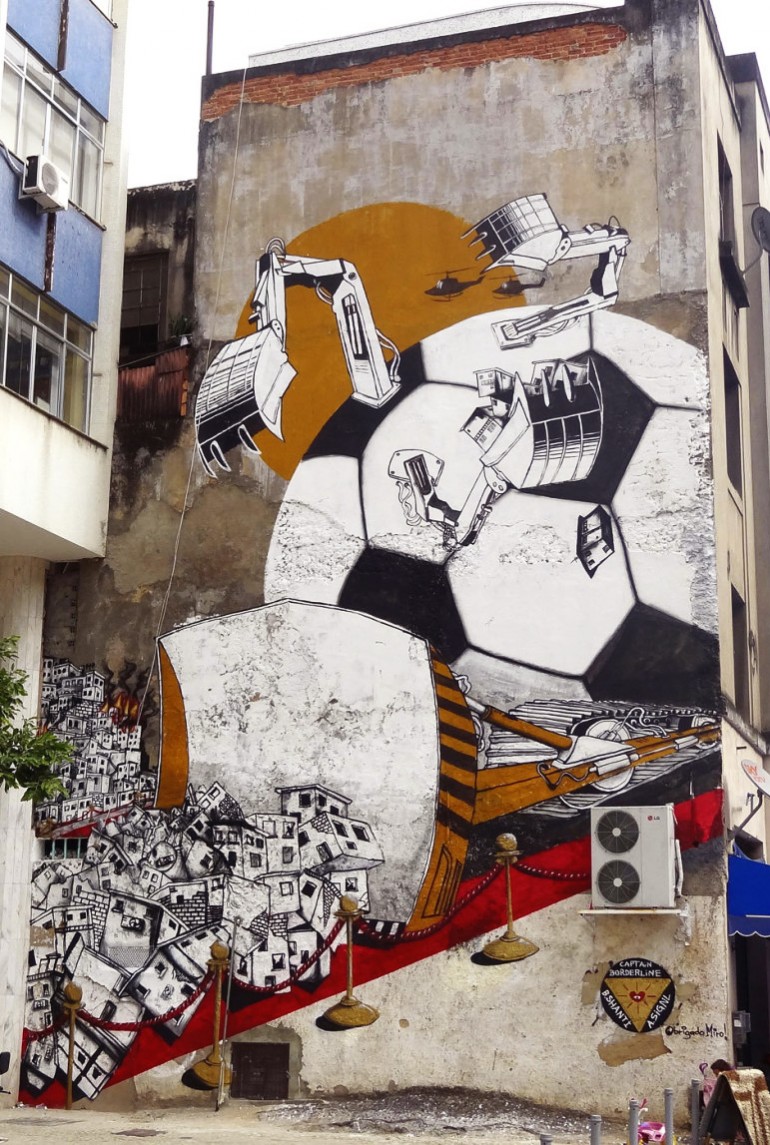 Brazil World Cup Destruction Mural