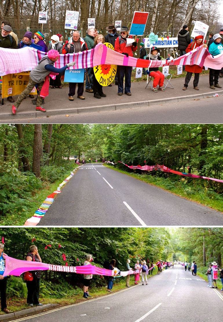 Seven-mile-Long pink scarf for Peace