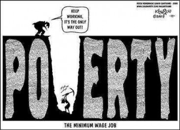 Poverty, the minimum wage job