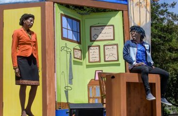 Fighting for the Soul of the Republic, in the S.F. Mime Troupe’s Schooled
