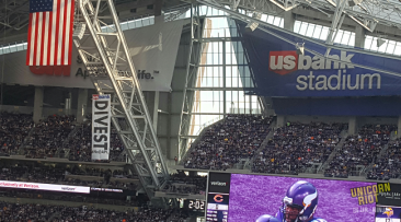 Banner Unfurled During Vikings Game