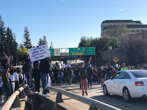 Interstate 5 Blocked By Protest