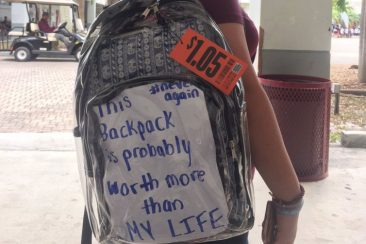 Students Protest Backpacks