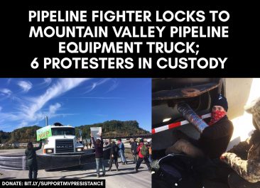 Activist Locks Self To Truck